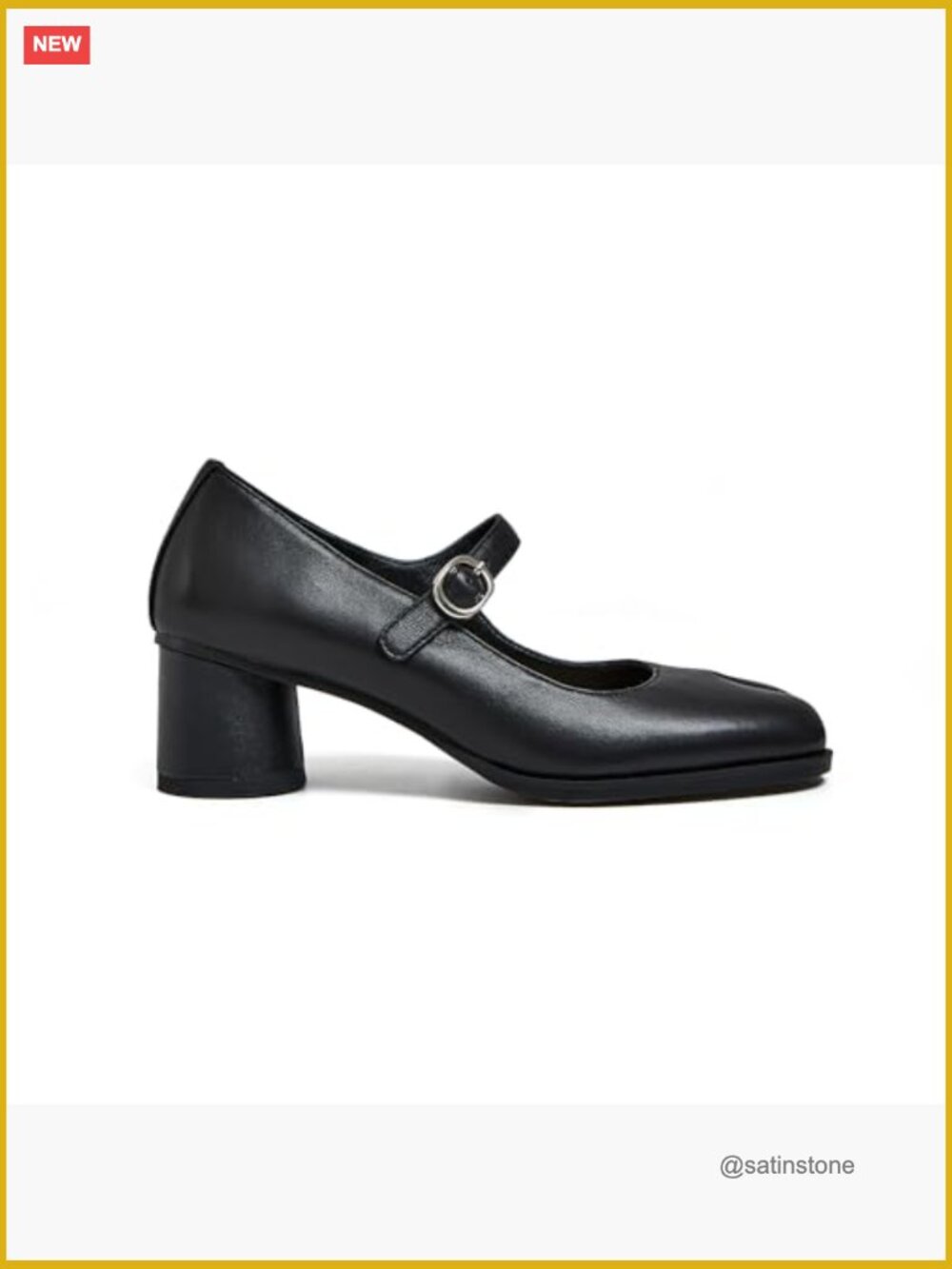 Chunky Block High Heels Mary Janes Shoes Split Toe Tabi Ankle Strap Pumps - Picture 3 of 7